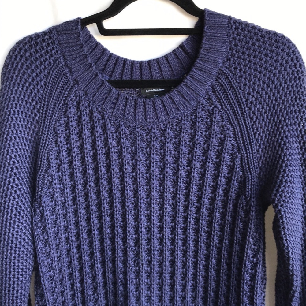Calvin Klein Jeans navy acrylic sweater, size L - Picture 2 of 8